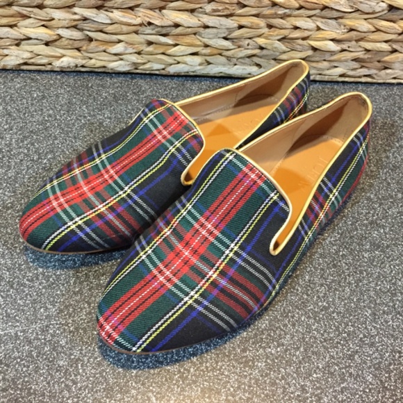 J. Crew Plaid Flats in Red, Green, and Blue - Picture 6 of 13